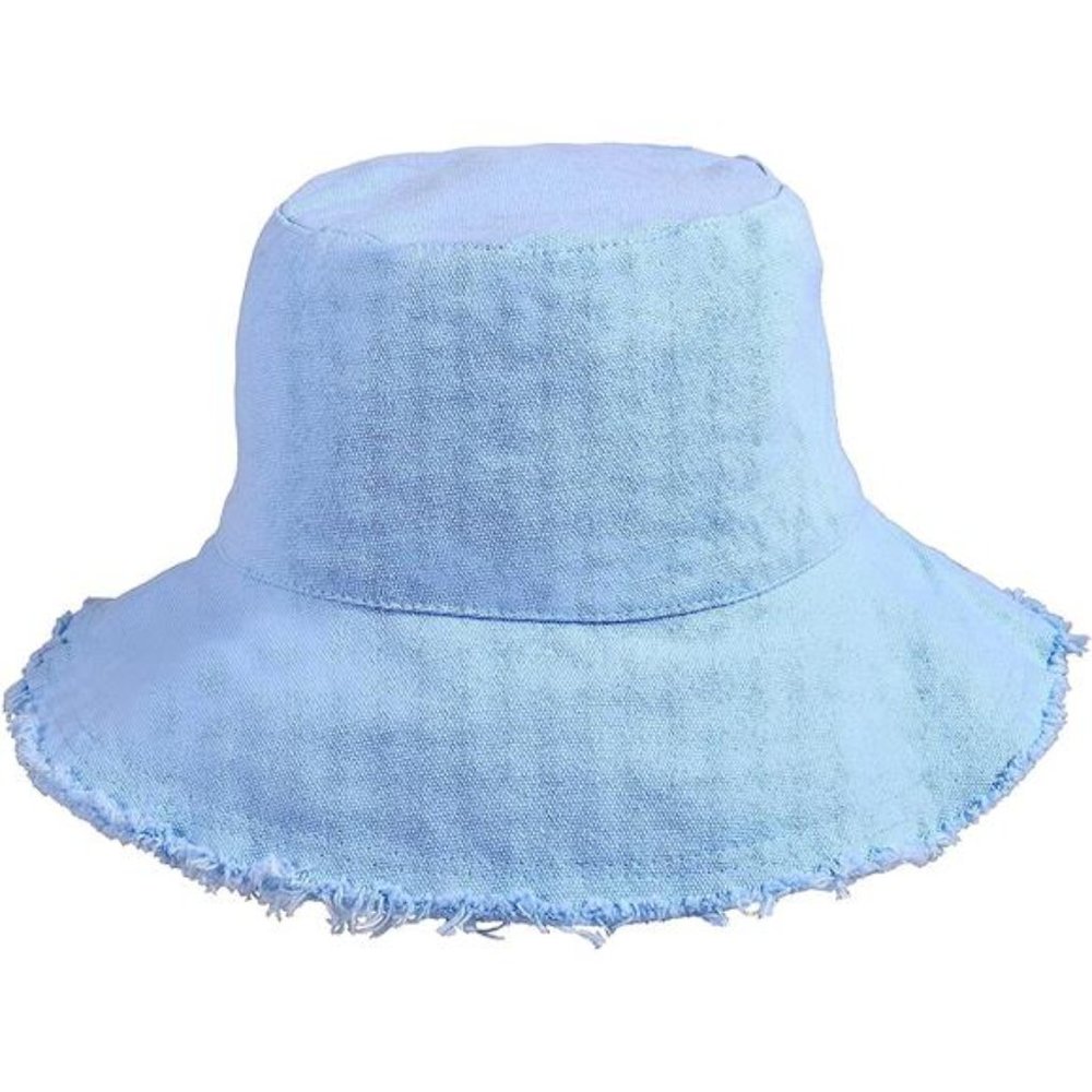 Sun Hats for Women Summer Casual Wide Brim Cotton Bucket Hat Beach Vacation